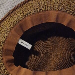 Nine West Brown Woven Hat